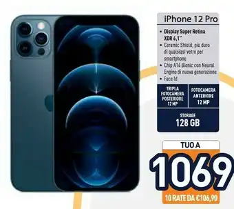Unieuro Apple IPhone 12 Pro 128GB - Argento offerta