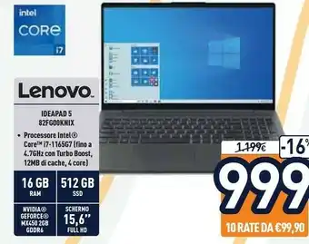 Unieuro Lenovo Ideapad 5 82FG00KNIX offerta