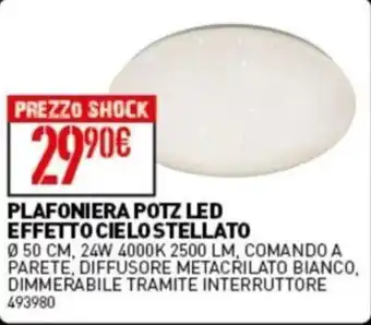 Ottimax PLAFONIERA POTZ LED EFFETTO CIELO STELLATO offerta