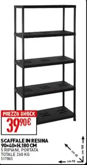 SCAFFALE IN RESINA 90x40xH.180 CM