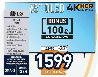 Unieuro LG TV OLED 65A16 offerta