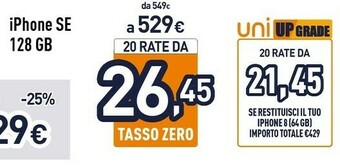Unieuro Apple IPhone SE 128GB - Nero offerta