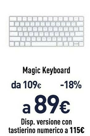 Unieuro Apple Magic Keyboard offerta