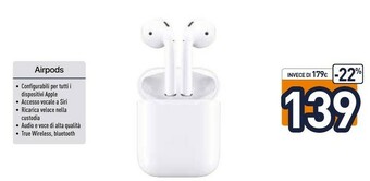 Unieuro Apple Airpods offerta