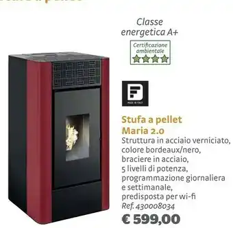 Bricocenter Stufa A Pellet Maria 2.0 offerta