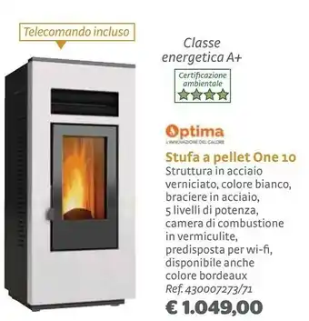 Bricocenter Optima Stufa A Pellet One 10 offerta