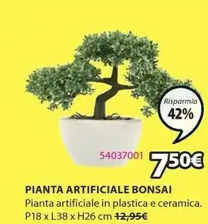 JYSK Pianta Artificiale Bonsai offerta