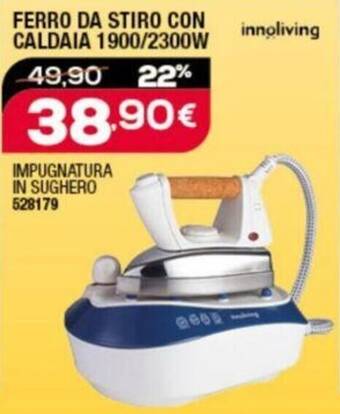 Ottimax innoliving FERRO DA STIRO CON CALDAIA 1900/2300W offerta