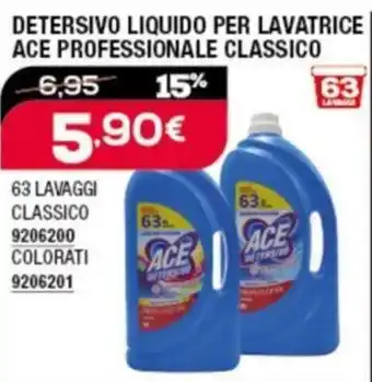DETERSIVO LIQUIDO PER LAVATRICE ACE PROFESSIONALE CLASSICO