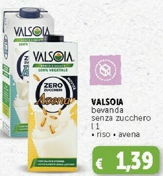 Deco Supermercati Valsoia Bevanda Senza Zucchero offerta