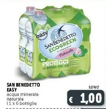 Deco Supermercati San Benedetto Acqua Minerale Naturale Progetto Ecogreen 1000 G(ml) offerta