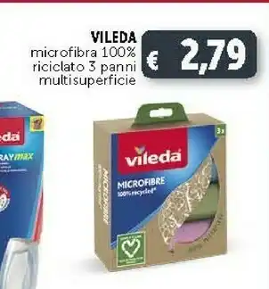 Deco Supermercati Vileda Microfibra 100% Riciclato 3 Panni offerta