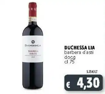 Deco Supermercati Duchessa Lia Barbera D'asti Odcg offerta