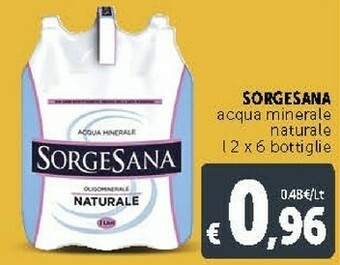 Deco Supermercati Sorgesana Acqua Minerale Naturale offerta