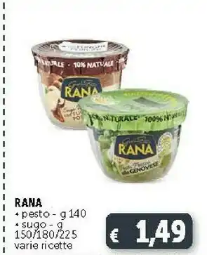Deco Supermercati Rana Rana - Pesto Fresco di Noci 140 g(ml) offerta