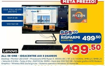 Euronics Lenovo All-In-One Ideacentre AIO 24ARE05 offerta