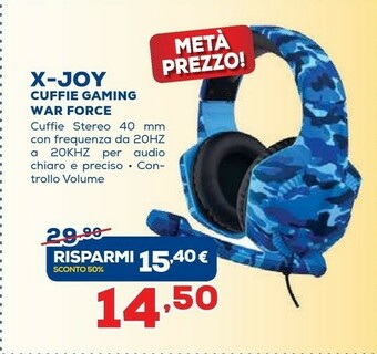Euronics X-joy Cuffie Gaming War Force offerta