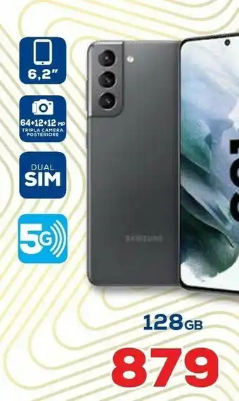 Euronics Samsung Galaxy S21 5G 128 GB Display 6.2" Dynamic AMOLED 2X Phantom Gray offerta