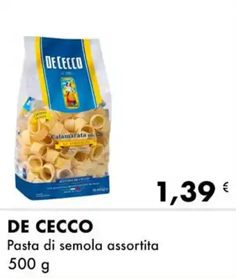 Iper Tosano DE CECCO Pasta di semola assortita 500 g offerta