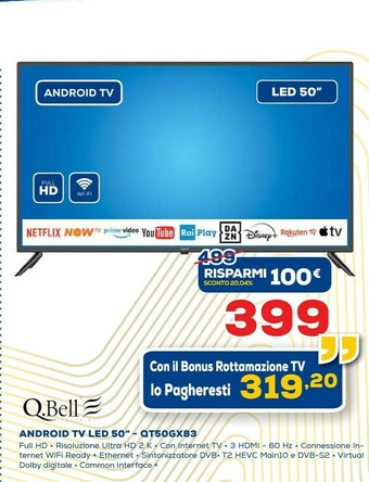 Euronics QBell QT50GX83 offerta