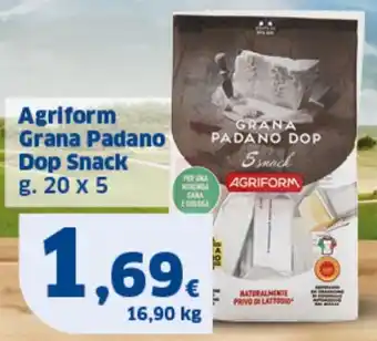 Sigma Agriform Grana Padano Dop Snack g. 20 x 5 offerta