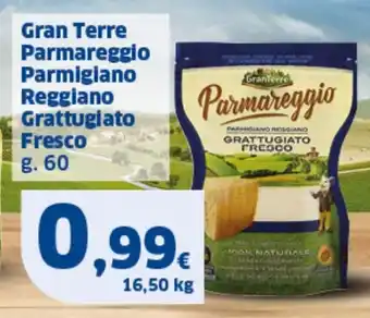 Sigma Gran Terre Parmareggio Parmigiano Reggiano Grattugiato Fresco g. 60 offerta