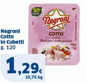 Sigma Negroni Cotto In Cubetti g. 120 offerta