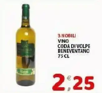 Mio Market 3 nobili Vino Coda Di Volpe Beneventano offerta