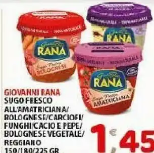 Mio Market Giovanni Rana - Sugo Fresco Amatriciana 225 G(ml) offerta
