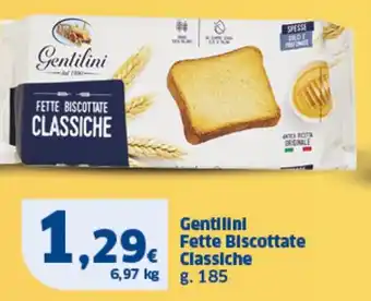 Gentilini Fette Biscottate Classiche g. 185