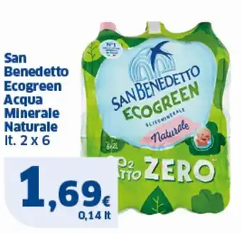 San Benedetto Ecogreen Acqua Minerale Naturale It. 2 x 6