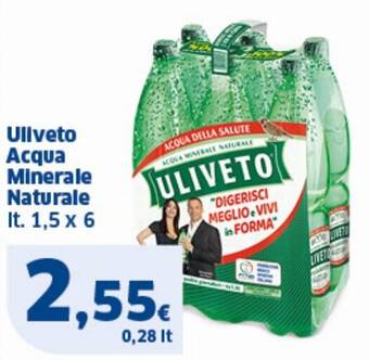 Sigma Uliveto Acqua Minerale Naturale It. 1,5 x 6 offerta