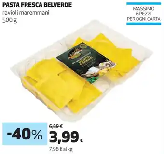 PASTA FRESCA BELVERDE ravioli maremmani 500 g