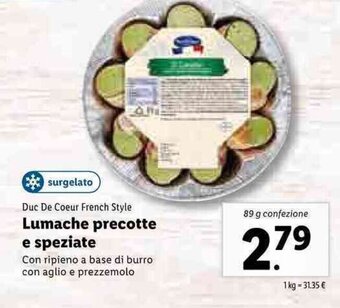 Lumache precotte e speziate 89g