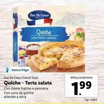 Lidl Quiche - Torta salata 400g offerta