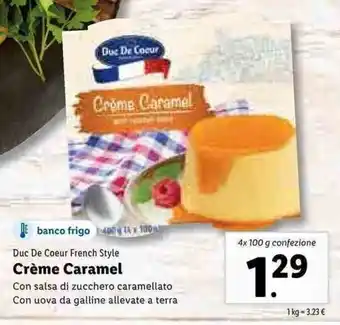 Lidl Crème Caramel 4x 100g offerta