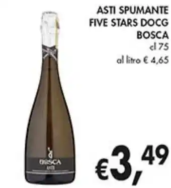 Supermercato Coal ASTI SPUMANTE FIVE STARS DOCG BOSCA cl 75 offerta