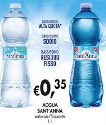 Supermercato Coal ACQUA SANT'ANNA naturale/frizzante l 1 offerta