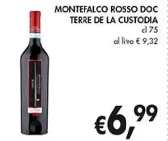 Supermercato Coal MONTEFALCO ROSSO DOC TERRE DE LA CUSTODIA CL 75 offerta
