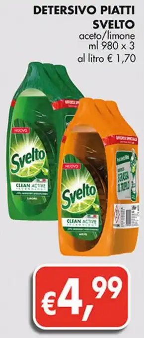 Supermercato Coal DETERSIVO PIATTI SVELTO aceto/limone ml 980 x 3 offerta
