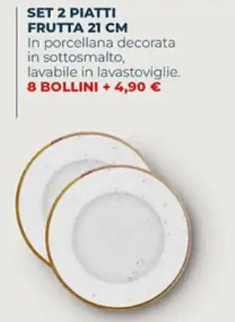 SET 2 PIATTI FRUTTA 21 CM