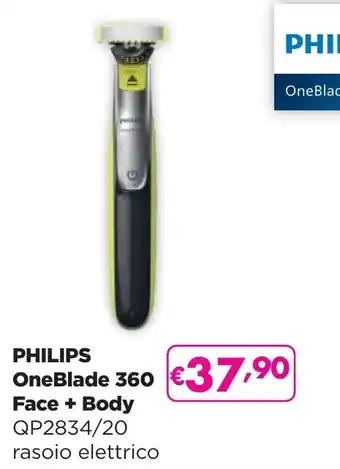 La Saponeria PHILIPS OneBlade 360 Face + Body QP2834/20 rasoio elettrico offerta