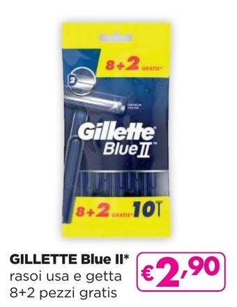 La Saponeria GILLETTE Blue II rasoi usa e getta 8+2 pezzi gratis offerta