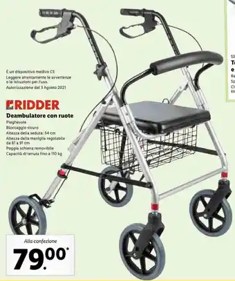 Ridder Deambulatore con ruote