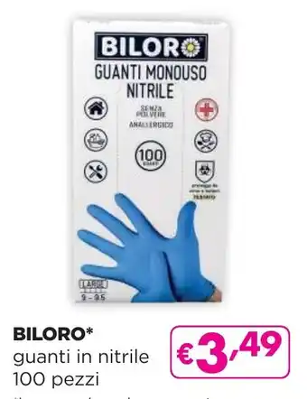 La Saponeria BILORO guanti in nitrile 100 pezzi offerta