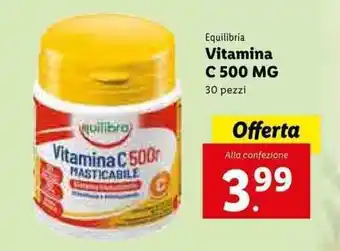 Lidl Equilibra Vitamina C 500 MG 30 pezzi offerta
