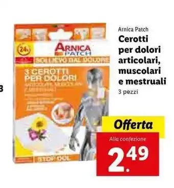 Lidl Cerotti per dolori articolari, muscolari e mestruali 3 pezzi offerta