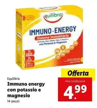 Lidl Equilibria Immuno energy con potassio e magnesio 14 pezzi offerta