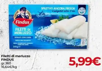 Eurospar Filetti di merluzzo FINDUS gr.360 offerta