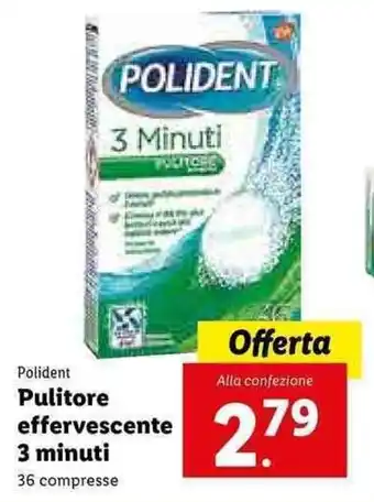 Lidl Pulitore effervescente 3 minuti 36 compresse offerta